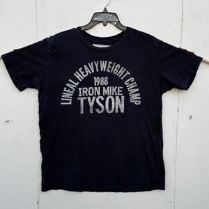 Roots of Fight Iron Mike Tyson 1988 Lineal Heavyweight ChampBlack T-Shirt Mens L
